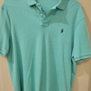 Polo by Ralph Lauren Men's Aqua Polo Shirt
